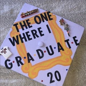 FRIENDS GRADUATION CAP ( hand painted)